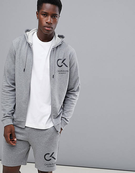 Calvin Klein Performance zip-thru logo hoodie | ASOS