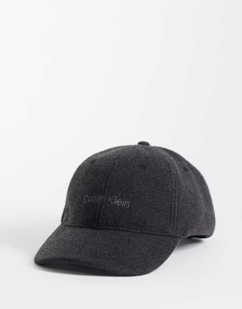 Calvin Klein - Pet van vilt met geborduurd logo in zwart - view 1