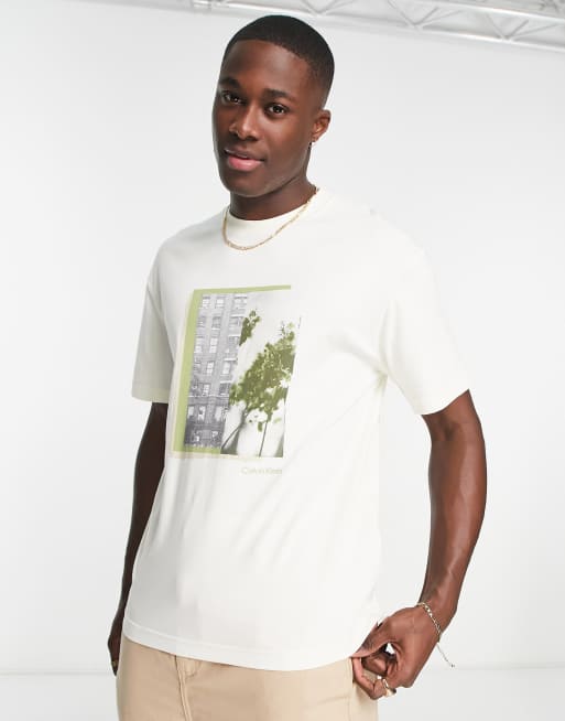 Calvin Klein photo print t-shirt in white