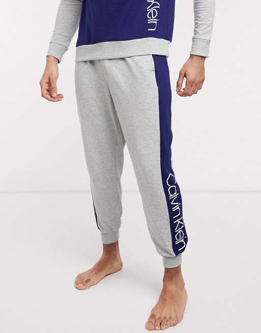 Calvin Klein Pieced cuffed lounge joggers co-ord in grey
