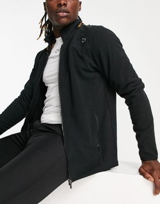 Calvin Klein Planet fleece zip jacket in black - ASOS Price Checker