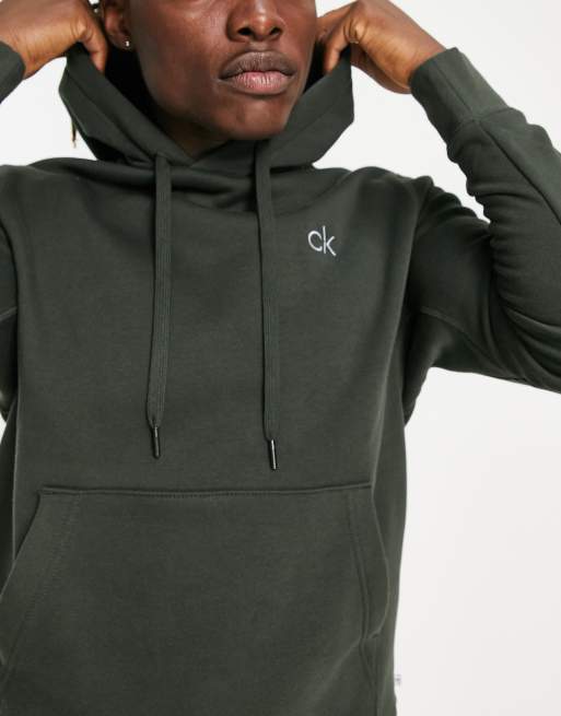 Calvin Klein Planet hoodie in dark green