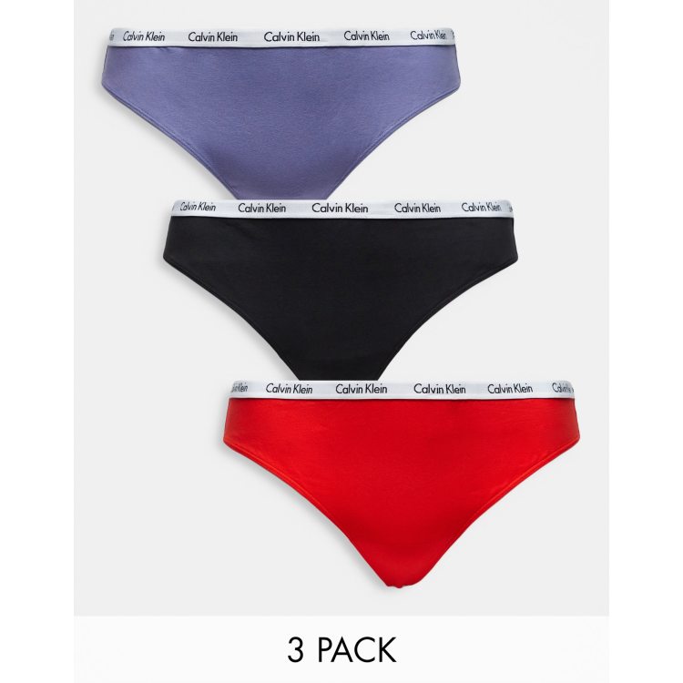 Buy Calvin Klein Underwear 3-Pack Thong - Multicoloured