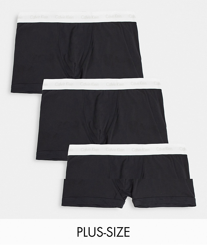 Calvin Klein Plus 3-pack trunks in black
