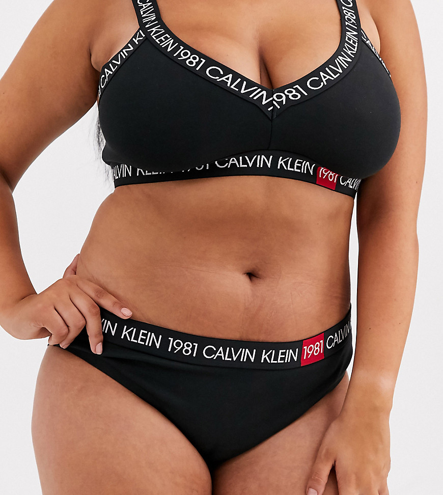 Calvin Klein Plus Bold 1981 Bikini Brief in black