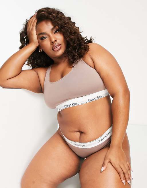 Calvin Klein Plus - Modern Cotton - Culotte style bikini - Beige moyen, 4 de 4