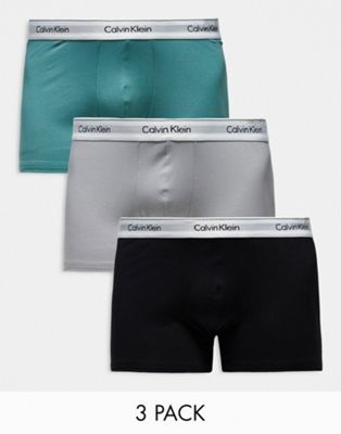 Calvin Klein Plus modern cotton stretch trunks 3 pack in multi