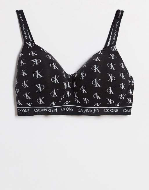 Calvin klein outlet monogram bralette black