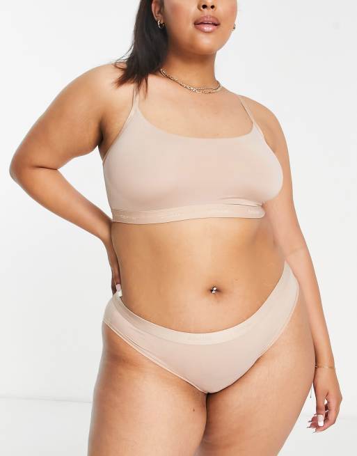 Calvin Klein Plus Size Form To Body bikini style brief with tonal logo in  cedar