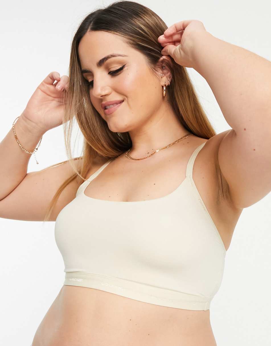 Calvin Klein Plus Size Form To Body unlined bralette bra with