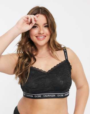 plus size black bralette