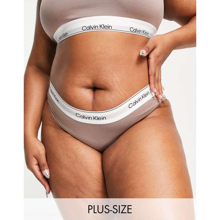 Calvin Klein Plus Size Modern Cotton bikini style brief in mid