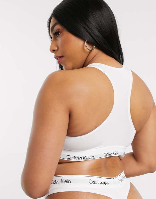 Calvin Klein Plus Size Modern Cotton Bralette In White