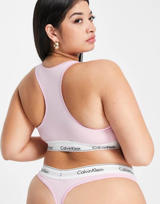 Calvin Klein Curve Modern Cotton Plus Thong - Grey