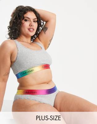 CALVIN KLEIN MODERN COTTON Pride Bodysuit QF6582 Rainbow Size