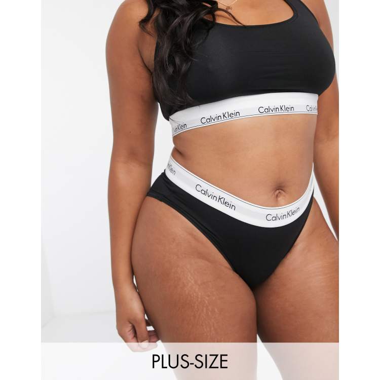 Calvin Klein plus size modern cotton short brief in black | ASOS