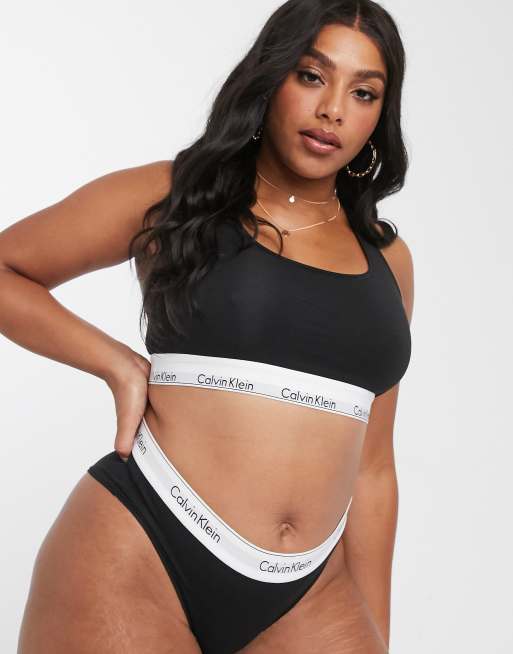 Women's Plus Size Basic Modern Brief 3 Pack- Black