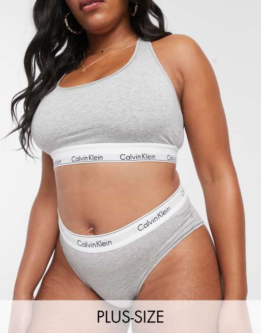 forstyrrelse shuttle mikrofon Calvin Klein plus size modern cotton bralette & brief set | ASOS