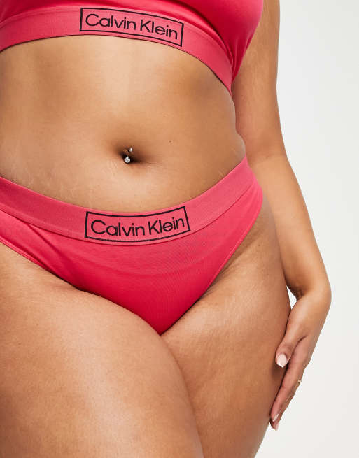 Calvin Klein Women's Reconsidered Comfort Bikini Panty, Punch Pink,XS - US