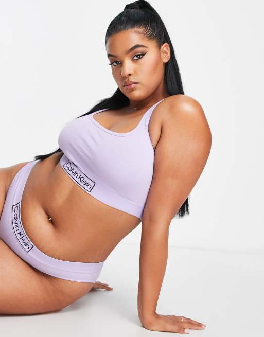 Calvin Klein Plus Size Reimagined Heritage unlined bralette in