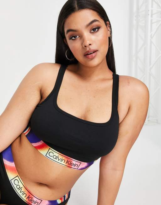 CALVIN KLEIN Modern Cotton Pride Unlined Bralette Black