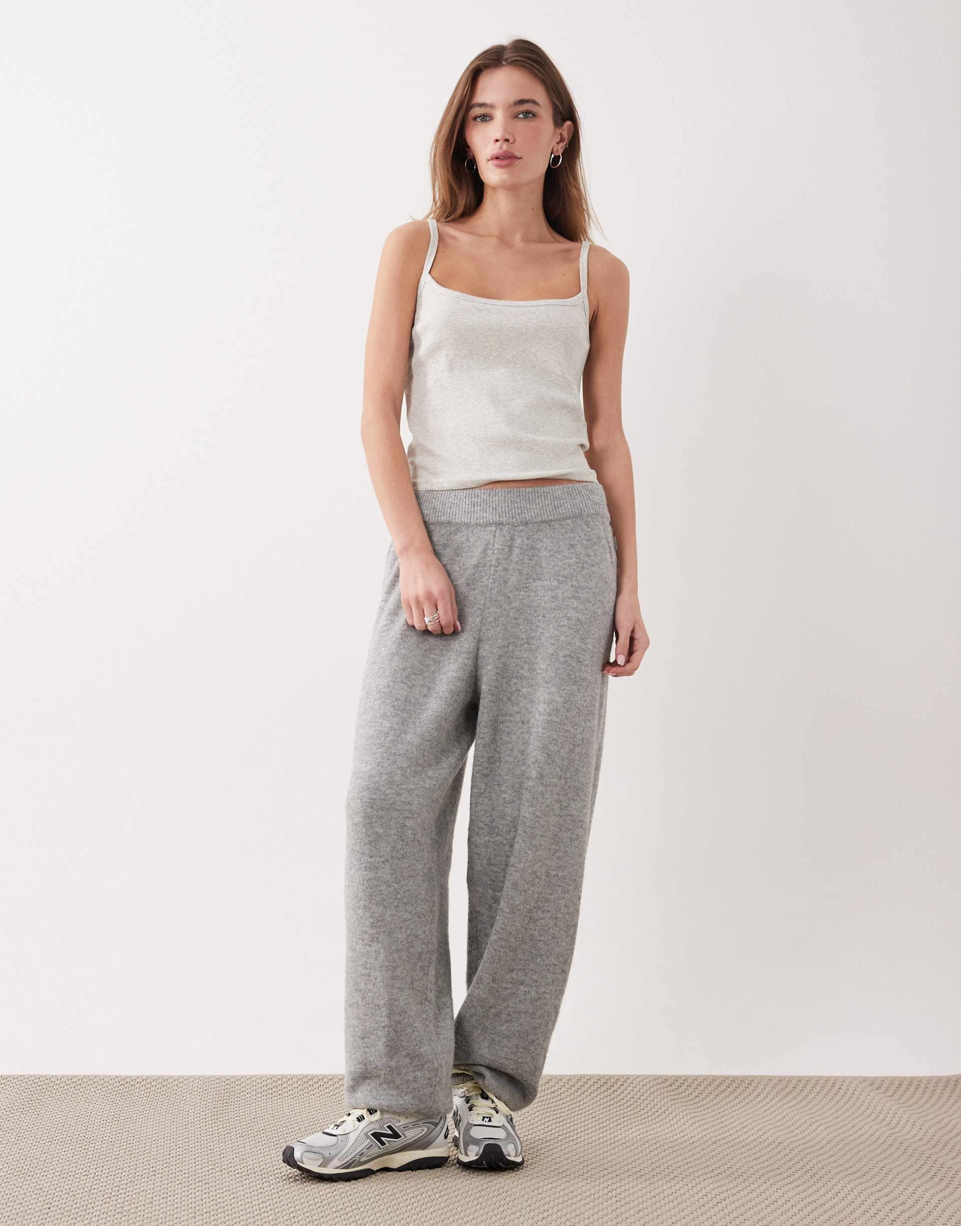 calvin klein plush lounge sweatpants in gray