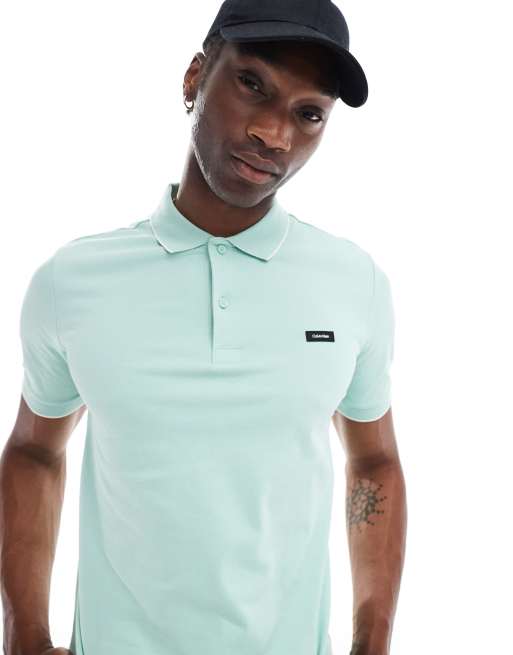 Calvin Klein - Polo ajusté - Vert lichen