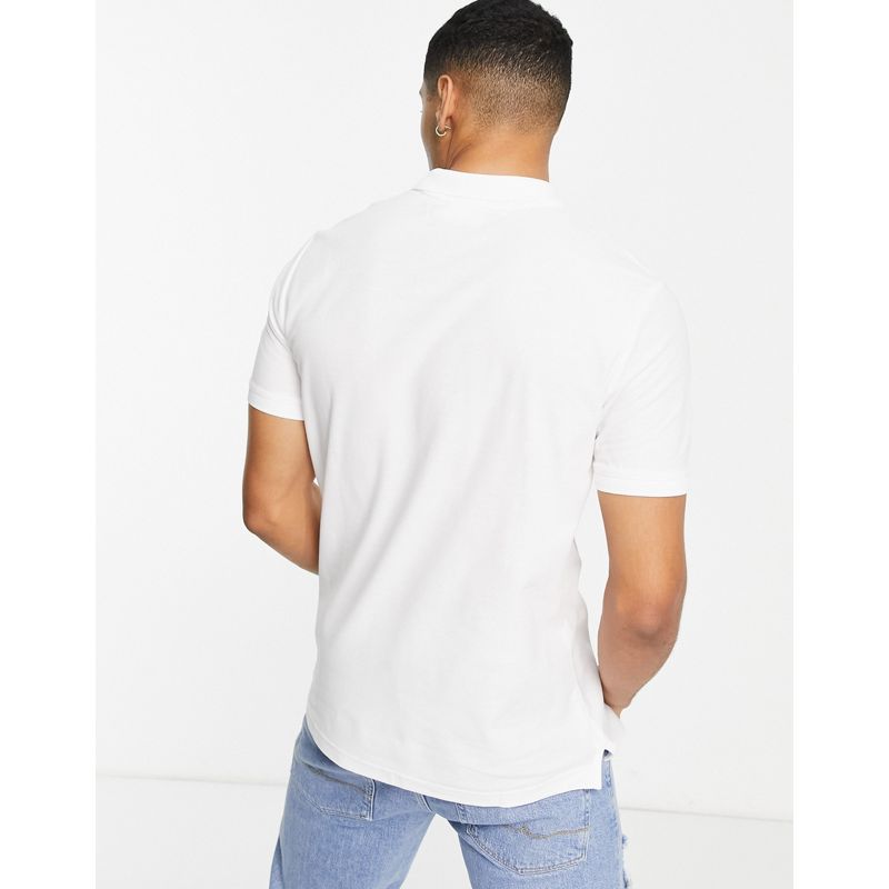  Uomo Calvin Klein - Polo slim fit in raffinato piqué bianca