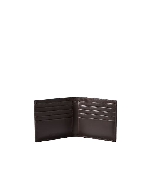 Calvin Klein portefeuille pliant en cuir ck dark brown, 3 de 3