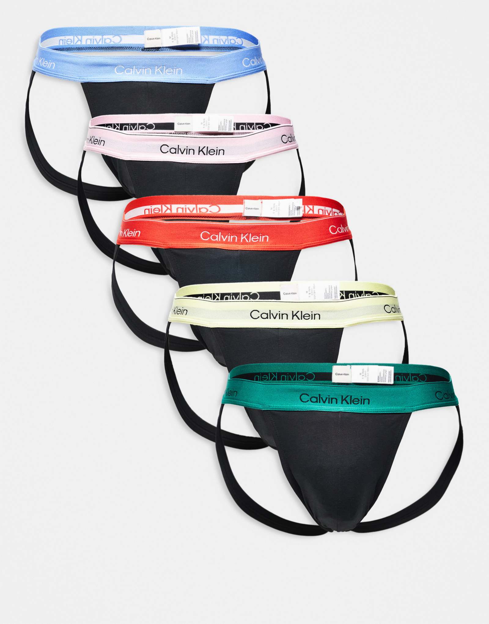 Спортивные бретельки Calvin Klein Pride из 5 комплектов с черными и радужными поясами