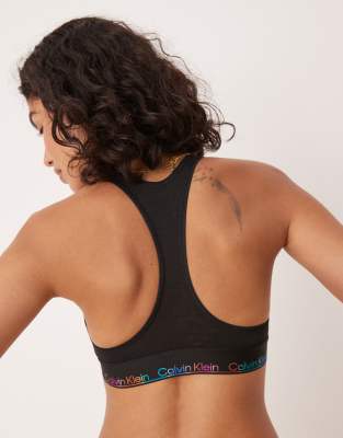 Calvin Klein Bralette Comfortable Elasticated Underband In Black