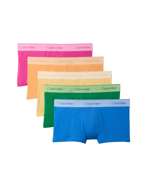 Calvin Klein Pride Cotton 5 pack low rise boxer briefs in rainbow - view 1