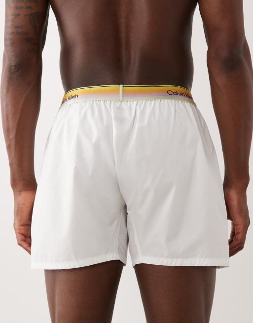Calvin Klein Pride cotton boxers in white with rainbow waistband, 5 of 5