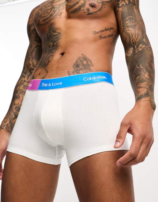 Calvin Klein Pride cotton trunk in white