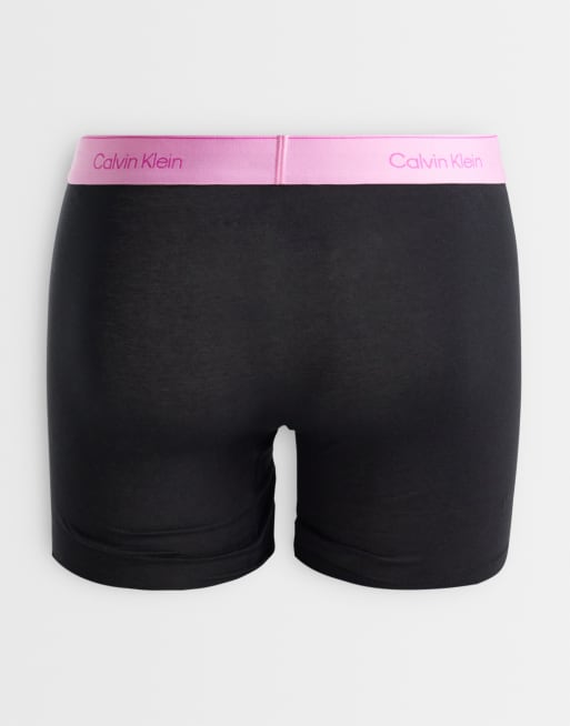Calvin Klein - Pride - Lot de 5 boxers en coton à taille arc-en-ciel - Noir, 2 de 3