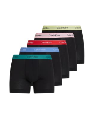 Calvin Klein - Pride - Lot de 5 slips à taille arc-en-ciel - Noir - view 1