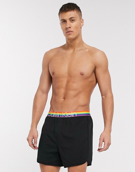 Calvin Klein Pride lounge shorts Co-ord in black