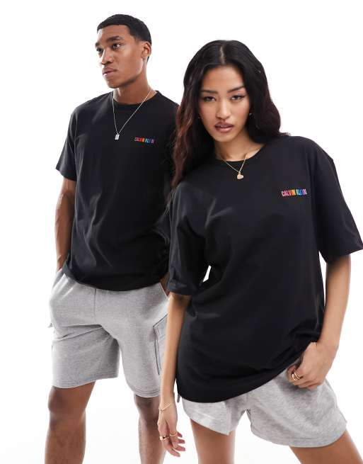 Calvin Klein Pride lounge t shirt in black 