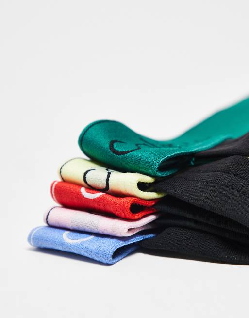 Calvin Klein – Pride – Svarta suspensoarer med olikfärgade midjeband, 5-pack, 3 av 3
