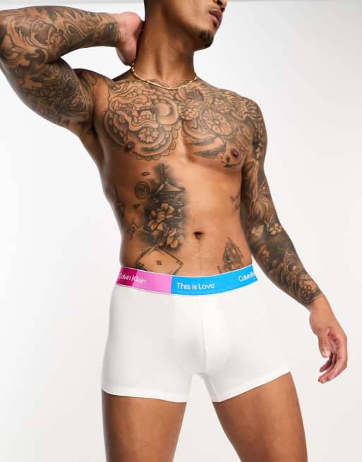 Calvin Klein – Pride – Unterhose aus Baumwolle in Weiß
