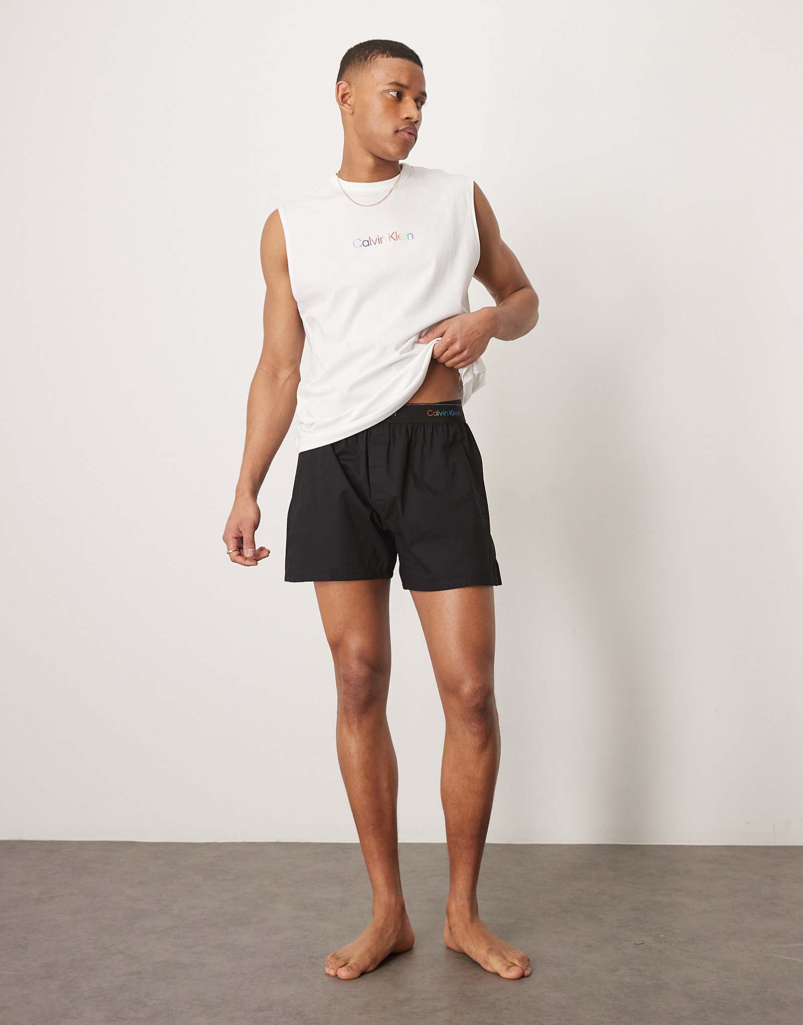 Тканые боксеры Calvin Klein Pride черного цвета