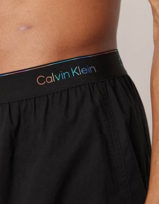Calvin Klein Pride woven boxers in black | ASOS