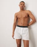 [Calvin Klein] Calvin Klein Pride woven boxers in white 48 WHITE