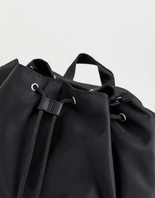 calvin klein black nylon backpack