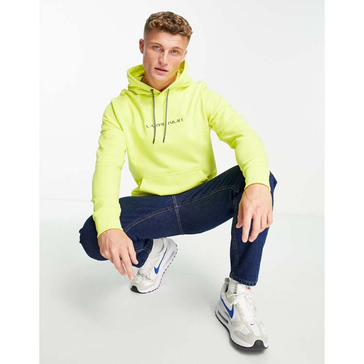 Calvin klein hoodie on sale yellow