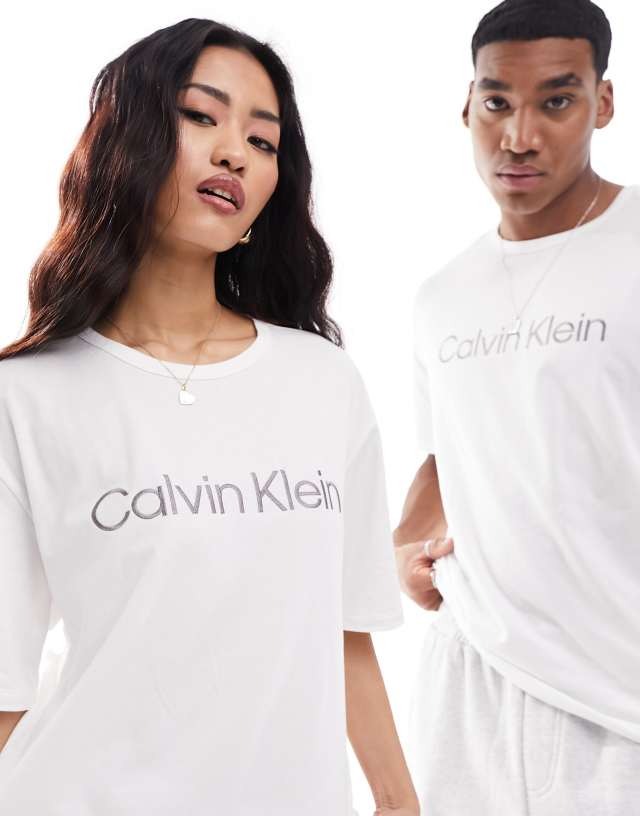 Calvin Klein - pure cotton sleep t shirt in white