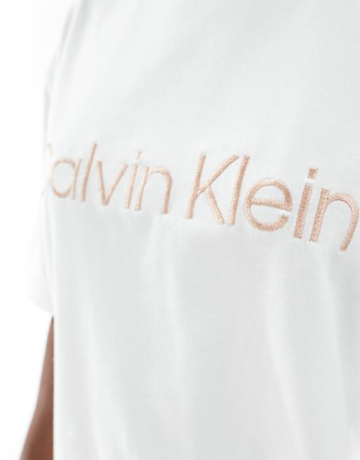 Calvin Klein Pure cotton t-shirt and shorts set in white, 2 of 4