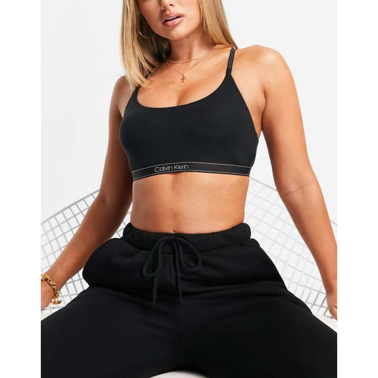 Black Soft Rib Cami Crop Top