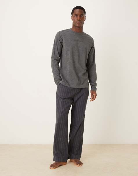 Calvin Klein - Pyjama avec haut manches longues et pantalon - Anthracite - view 1