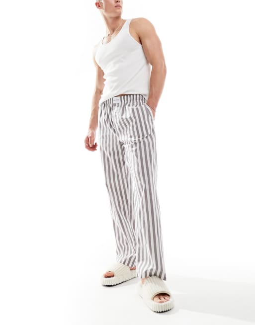 Calvin klein striped online pyjamas